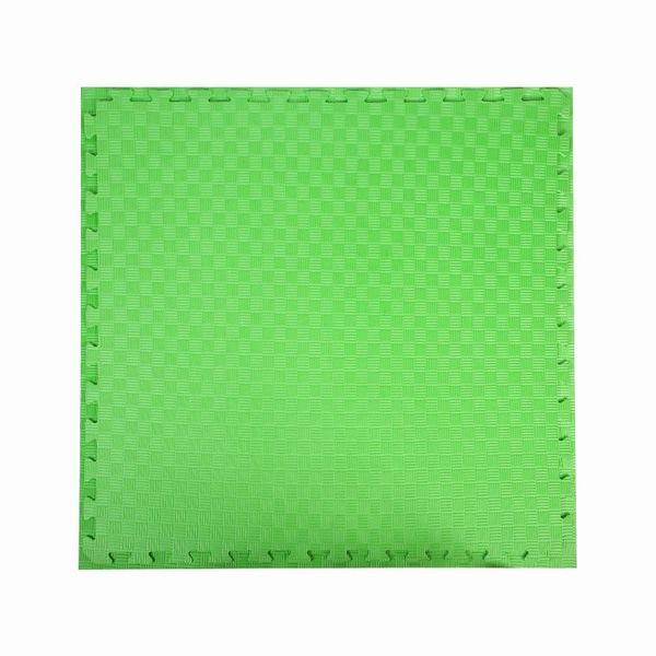 Мат татамі ЕВА 100х100х1см (ковер-пазл) ласточкин хвост Зелений 10887 фото