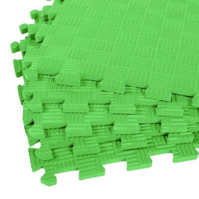 Дитячий килимок-пазл (татамі) ЕВА секція 30х30х1см, Зелений 6859 фото