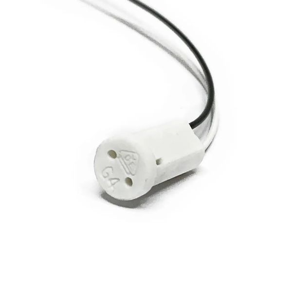 Патрон електричний G4 з дротом для LED ламп (дріт 19см) 7951 фото