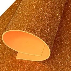 Глітерний фоаміран Преміум 2мм, ширина 1м, помаранчевий 7639 фото