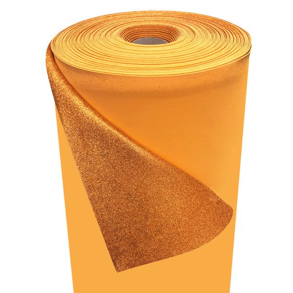 Глітерний фоаміран Преміум 2мм, ширина 1м, помаранчевий 7639 фото
