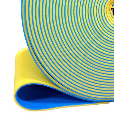 Полотно цветное двухслойное для карематов на отрез 12мм ширина 50см плотность 25(кг/м³) BASE Желто-синее 9959 фото