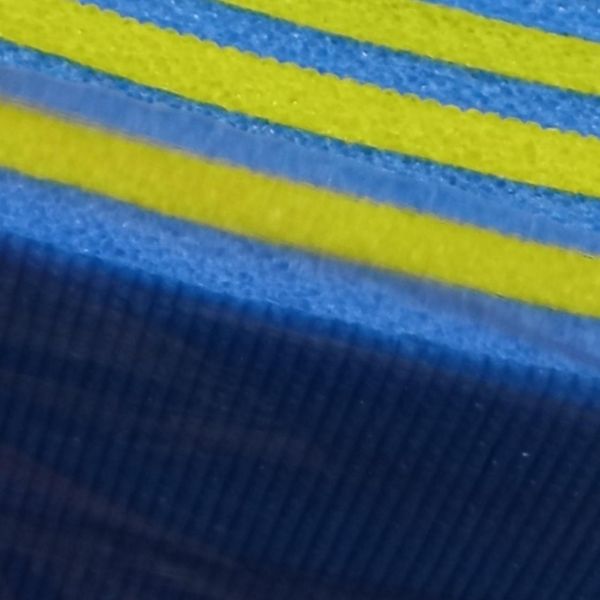 Полотно кольорове двошарове для карематів на відріз 12мм ширина 50см щільність 25(кг/м³) BASE Жовто-сине 9959 фото
