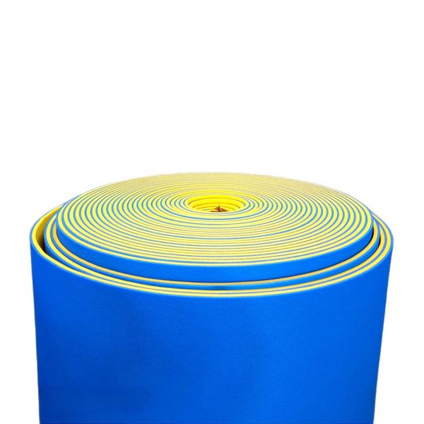 Полотно кольорове двошарове для карематів на відріз 12мм ширина 50см щільність 25(кг/м³) BASE Жовто-сине 9959 фото