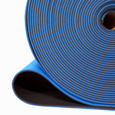 Полотно цветное двухслойное для карематов на отрез 10мм ширина 50см плотность 25(кг/м³) BASE Сине-серое 09960 фото