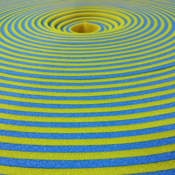 Полотно кольорове двошарове для карематів на відріз 16мм ширина 60см щільність 25(кг/м³) BASE Жовто-сине 9961 фото