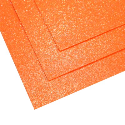 Фоаміран з мерехтливим шимером 1,5мм помаранчевий 60x70 см 8134 фото