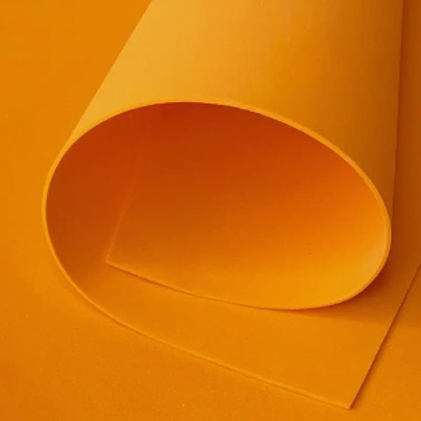 Фоаміран ЕВА 2мм для творчості, аркуш 150х100см, помаранчевий 6087 фото