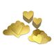 Комплект сердець 9 Х 9 см FM 2мм золото на самоклейці 8011 фото 2