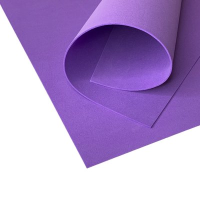 Фоаміран EVA 2мм фіолетвий 50х50 см кольоровий матеріал для творчості, оформлення фотозон, костюмів косплей 6991 фото