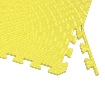 Татамі (килимок-пазл ластівчин хвіст) з бортиками секція 50х50х1см Жовтий 7414 фото