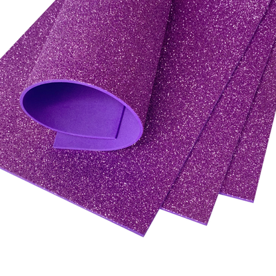 Глиттерный фоамиран Премиум 2мм, лист 20х30см, фиолетовый  7703 фото