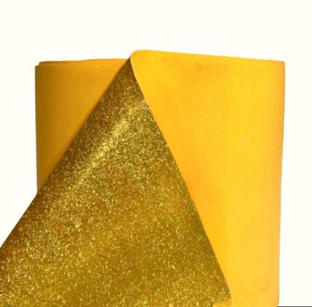 Глиттерный фоамиран 2мм , ширина 0,5 м желто-оранжевый (золото) 10703 фото