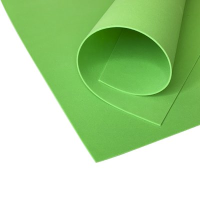 Фоаміран EVA 2мм зелений 50х50 см кольоровий матеріал для творчості, оформлення фотозон, костюмів косплей 6942 фото