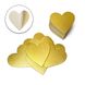 Комплект сердець 12 Х 12 см FM 2мм золото на самоклейці 8008 фото 1