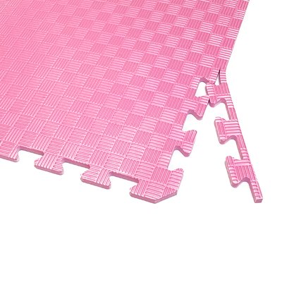 Татами (коврик-пазл ласточкин хвост) с бортиками секция 50х50х1см Розовый 7414 фото