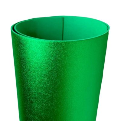 Металлизированный фоамиран для творчества 2мм Зеленый лист 60x70см 7588 фото
