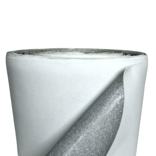 Глиттерный фоамиран 2мм , ширина 0,5 м белое серебро 10706 фото