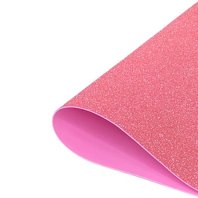 Глітерний фоаміран Преміум 2мм, аркуш 50х50см світло-рожевий 7685 фото