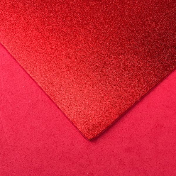 Металізований фоаміран для творчості 2мм Червоний аркуш 60x70 см 7583 фото