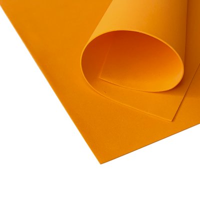 Фоаміран EVA 2мм помаранчевий 50х50 см кольоровий матеріал для творчості, оформлення фотозон, костюмів косплей 6979 фото