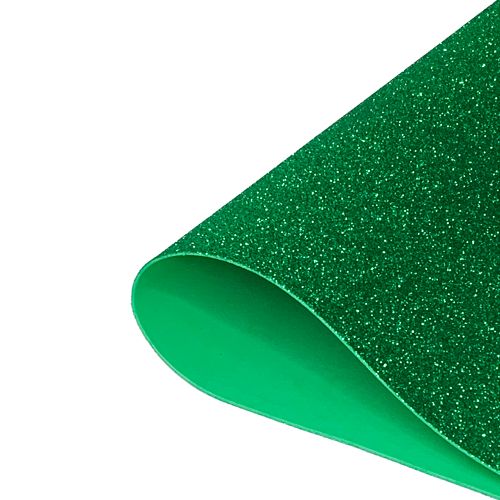 Глітерний фоаміран Преміум 2мм, аркуш 50х50см темно-зелений 7687 фото