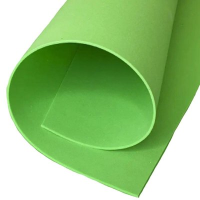 Фоамиран ЭВА 2мм для творчества, лист 150х100см, зелёный 6053 фото