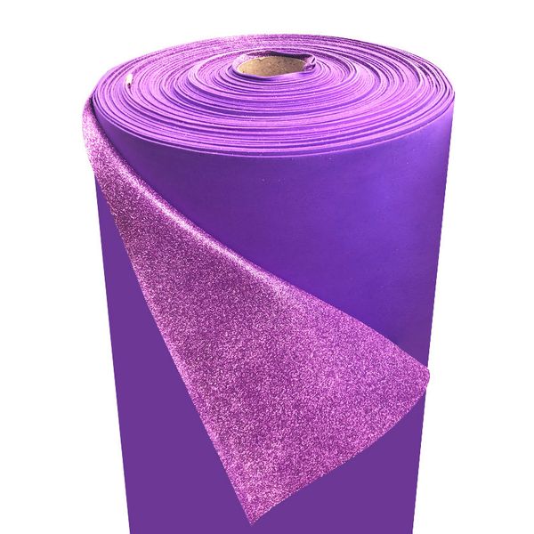 Глиттерный фоамиран Премиум 2мм, ширина 1м, фиолетовый  7633 фото