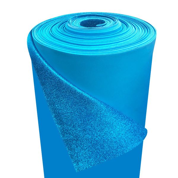 Глітерний фоаміран Преміум 2мм, ширина 1м, блакитний 7649 фото