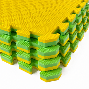 Татамі (килимок-пазл) двошаровий 50х50х2,6см, Жовто-зелений 11460 фото