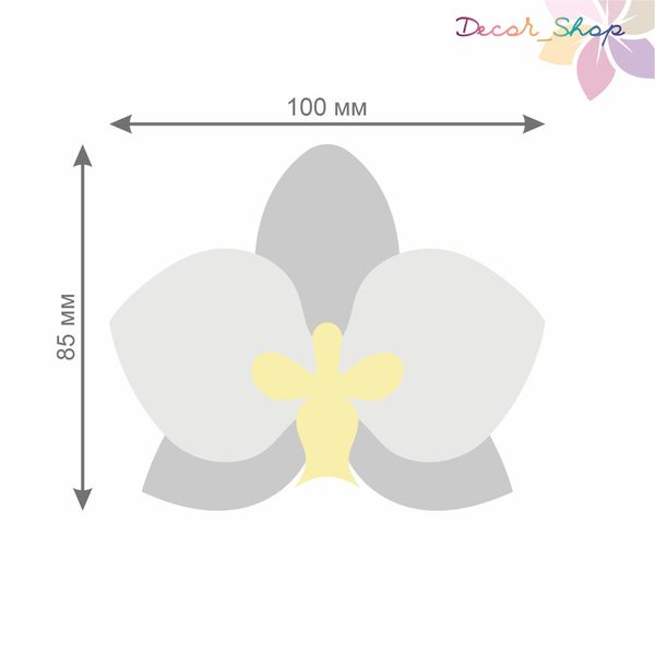 Комплект квітів "Орхідея" EVA 1мм Білий 8089 фото